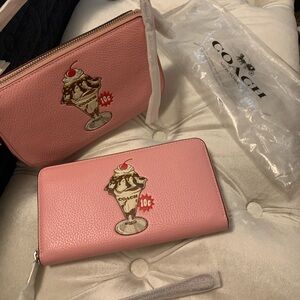 Brand new coach mini purse and wallet